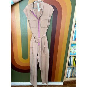 Fabletics woven jumpsuit workout zippered - size XL